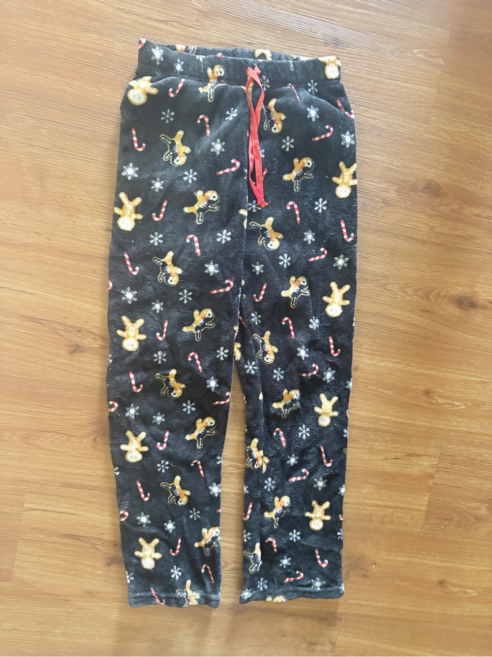 Unbranded Black Gingerbread Print Cozy Pajama Pants